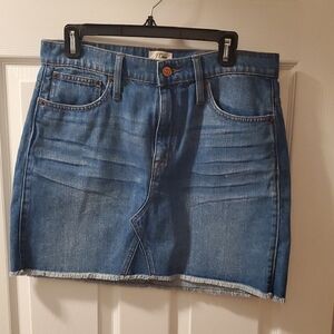 J. Crew Blue Denim Mini Skirt